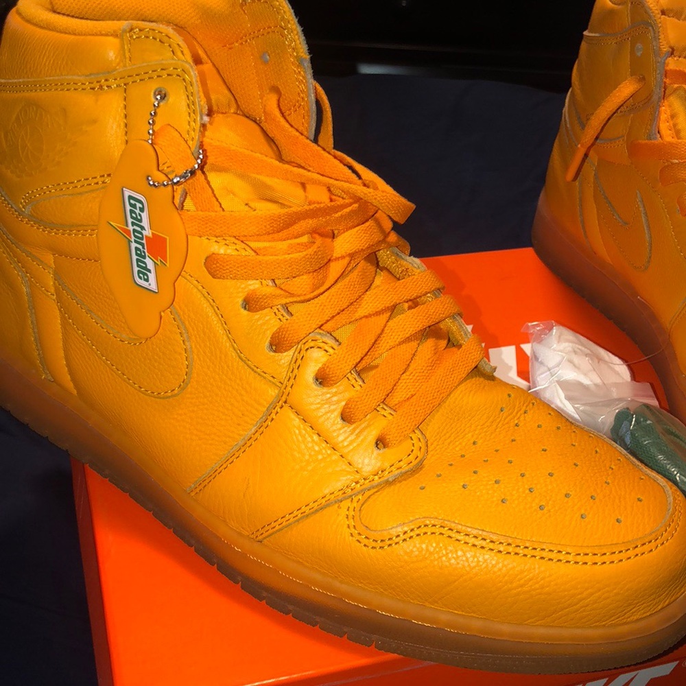 Orange Gatorade Jordan 1s